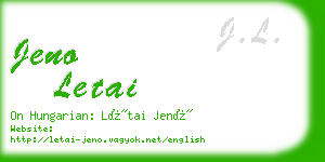 jeno letai business card